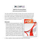 GDPR Fair Processing Notice for Factored Owners